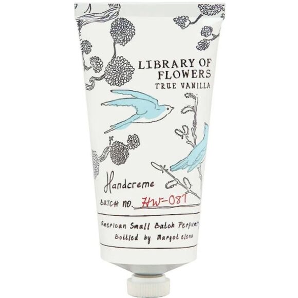LIBRARY of flowers true vanilla hand creme NIB batch hw-087 - Picture 1 of 10
